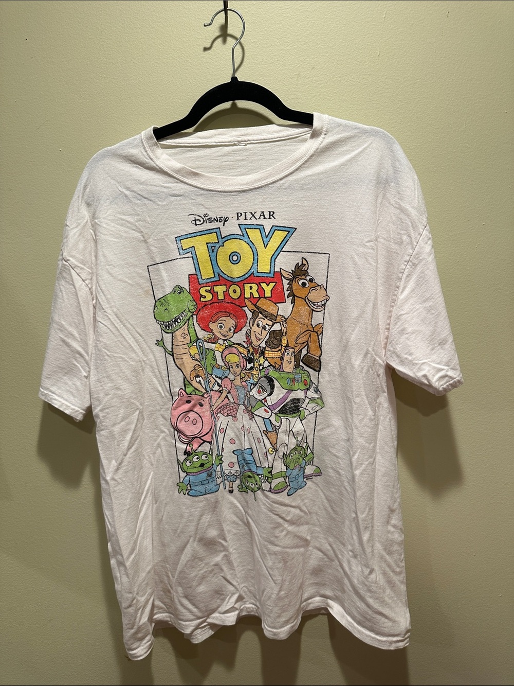 Disney Toy Story Graphic Tee in White with Multicolor Print
